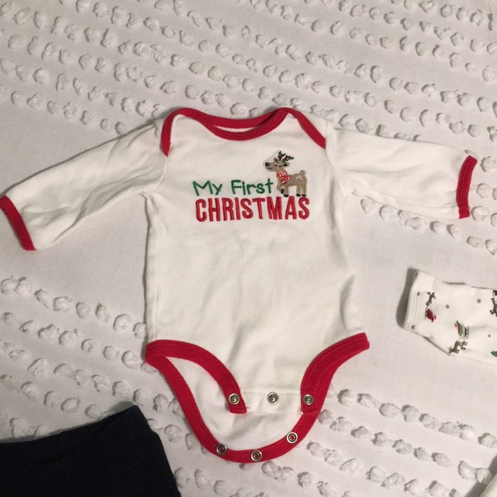 Lot bundle 4piece Set My First Christmas Santa nb newborn